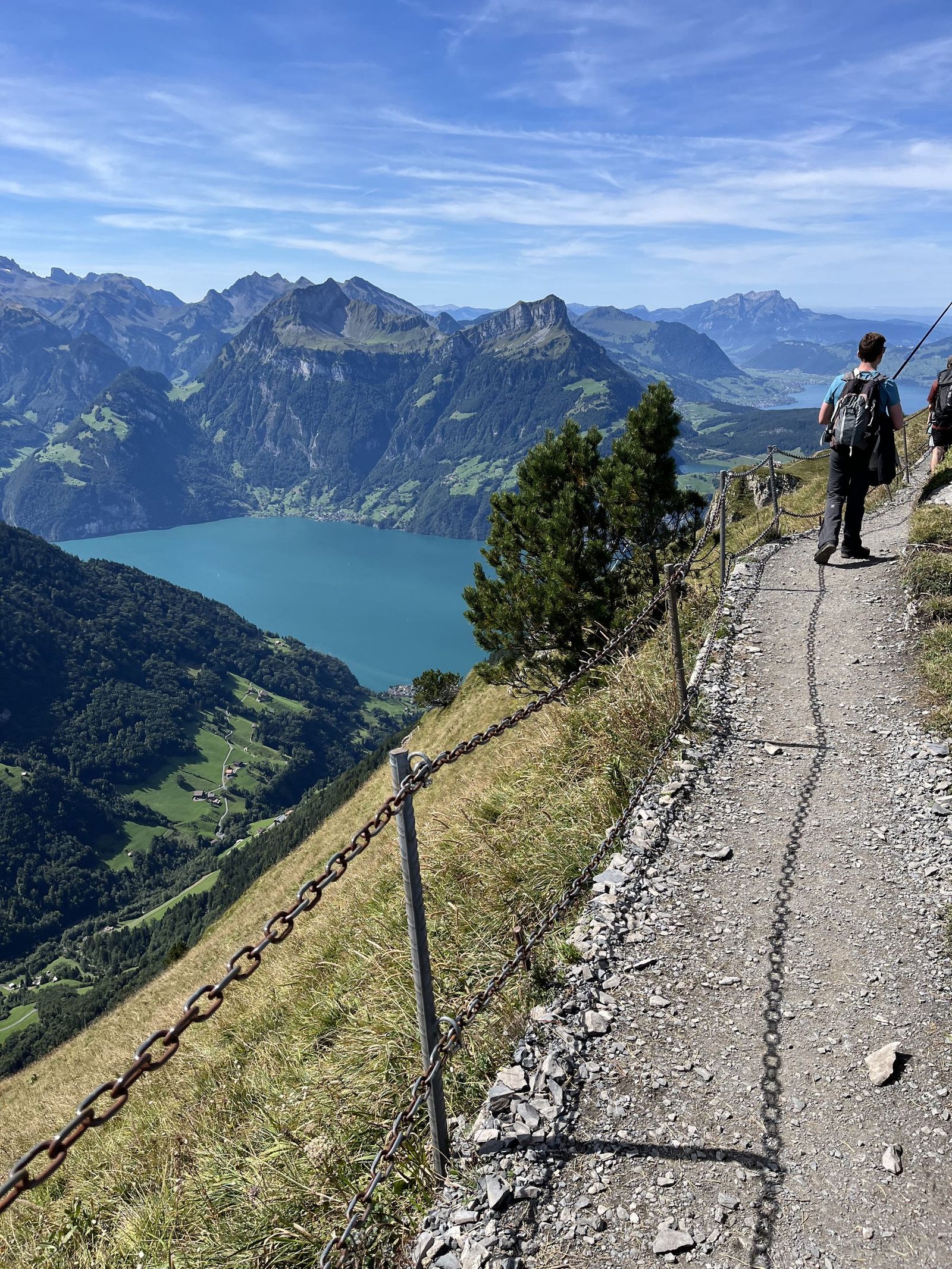 Vue du sommet Fronalpstock sur les lacs