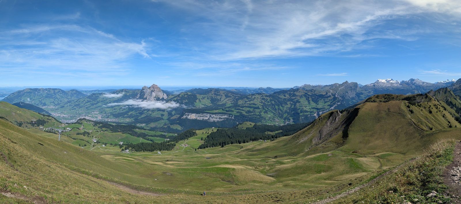 Vue du sommet Fronalpstock sur les montagnes